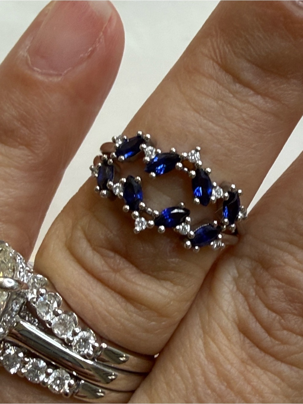 10k White Gold Rings - Picture 9 of 9